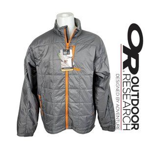 Outdoor Research Men's Neoplume Jacket XL - Pewter/Orange NWT